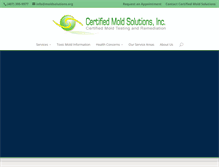 Tablet Screenshot of certifiedmoldsolutions.org